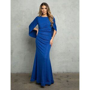 Mother of the Bride Clearance Royal Size S Glitter Gown By Eva USA 3470